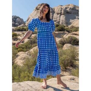 SZ Blockprints Divya Tea Length Dress Sz. L